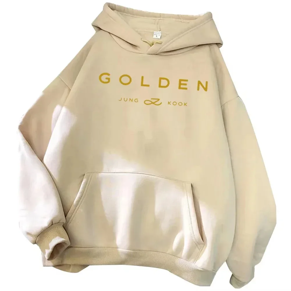 Kawaii Golden Jungkook Printed Hoodie