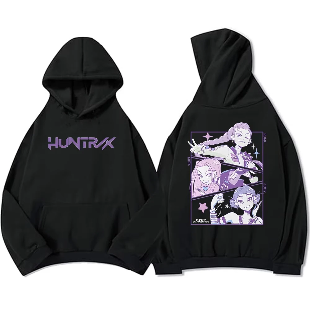 Kawaii KPop Demon Hunters Huntrix Print Hoodie