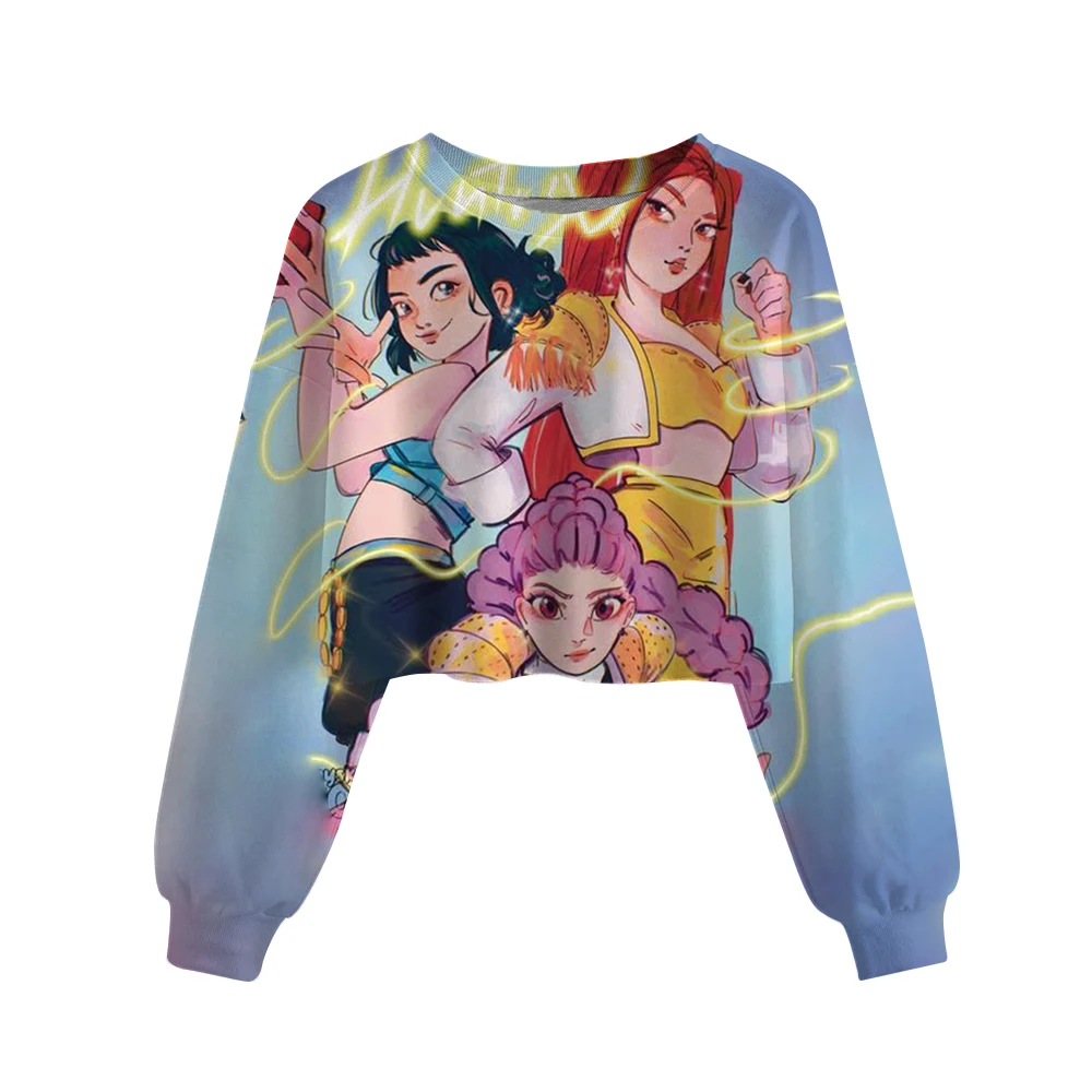 KPop Demon Hunters Kawaii Character Crop Sweatshirts