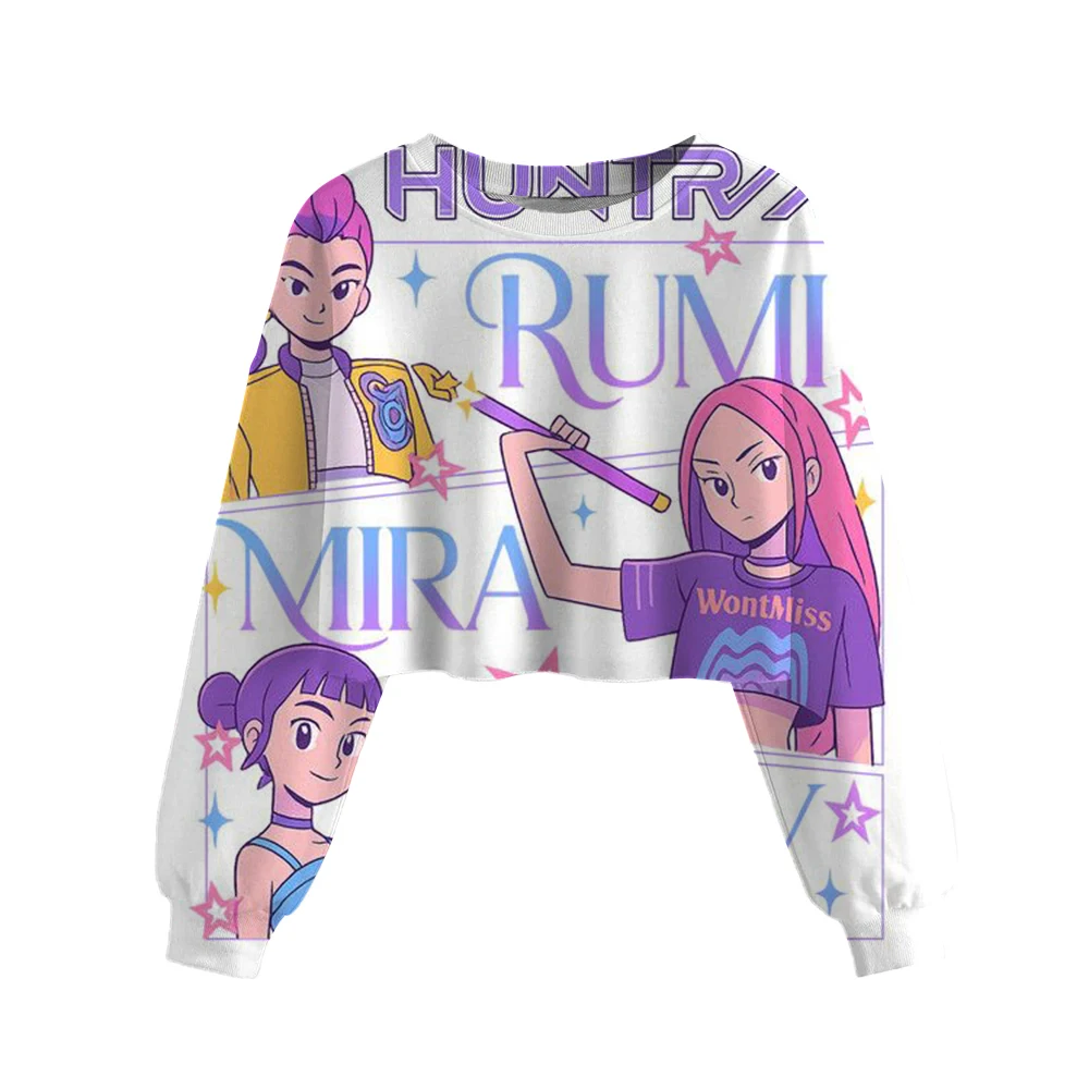 KPop Demon Hunters Character Kawaii Anime Crop Sweatshirt