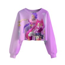 Kawaii KPop Demon Hunters Character Crop Sweatshirts Kawaii KPop Demon Hunters Character Crop Sweatshirts