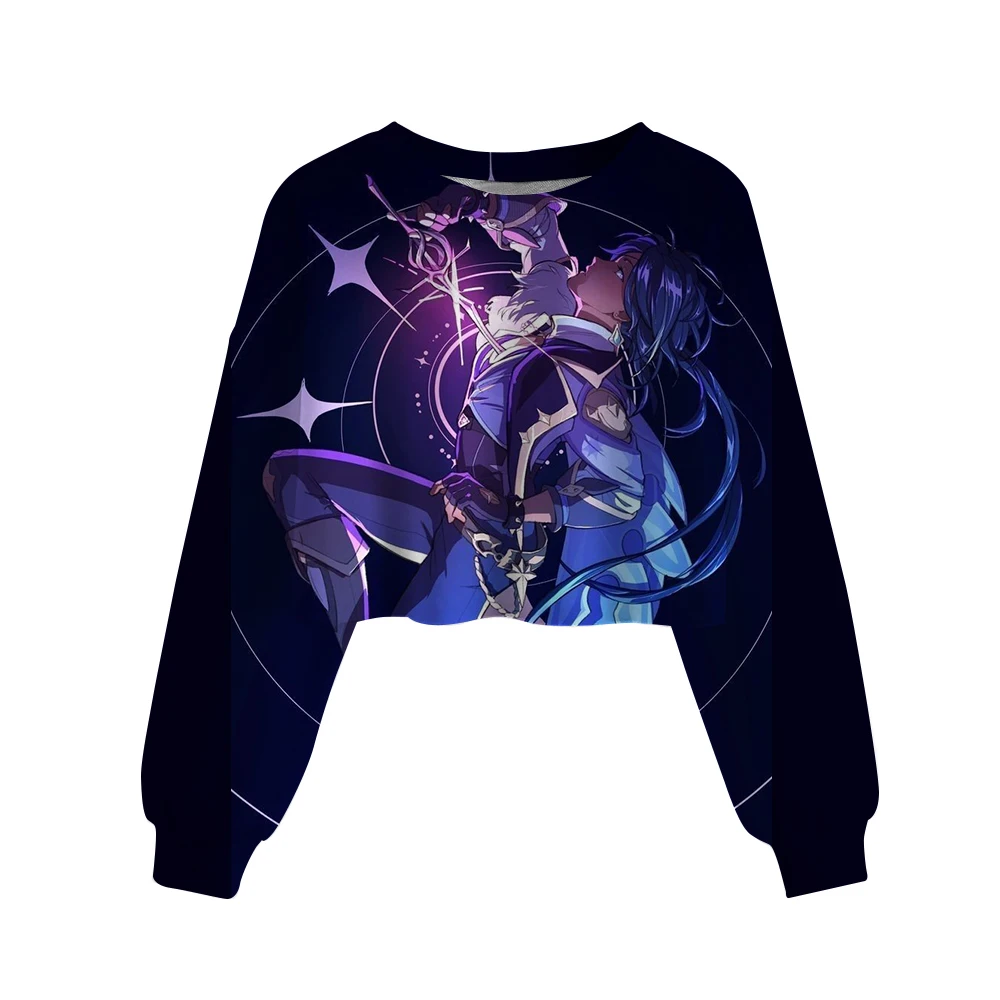 Kawaii Genshin Impact Kaeya Alberich Crop Sweatshirts