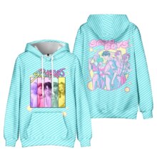 Kawaii KPop Demon Hunters Saja Boys Pattern Print Hoodie Kawaii KPop Demon Hunters Saja Boys Pattern Print Hoodie