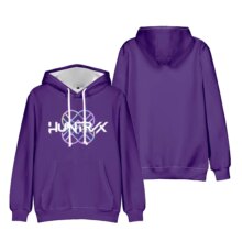 Kawaii KPop Demon Hunters Huntric Print Hoodie Kawaii KPop Demon Hunters Huntric Print Hoodie