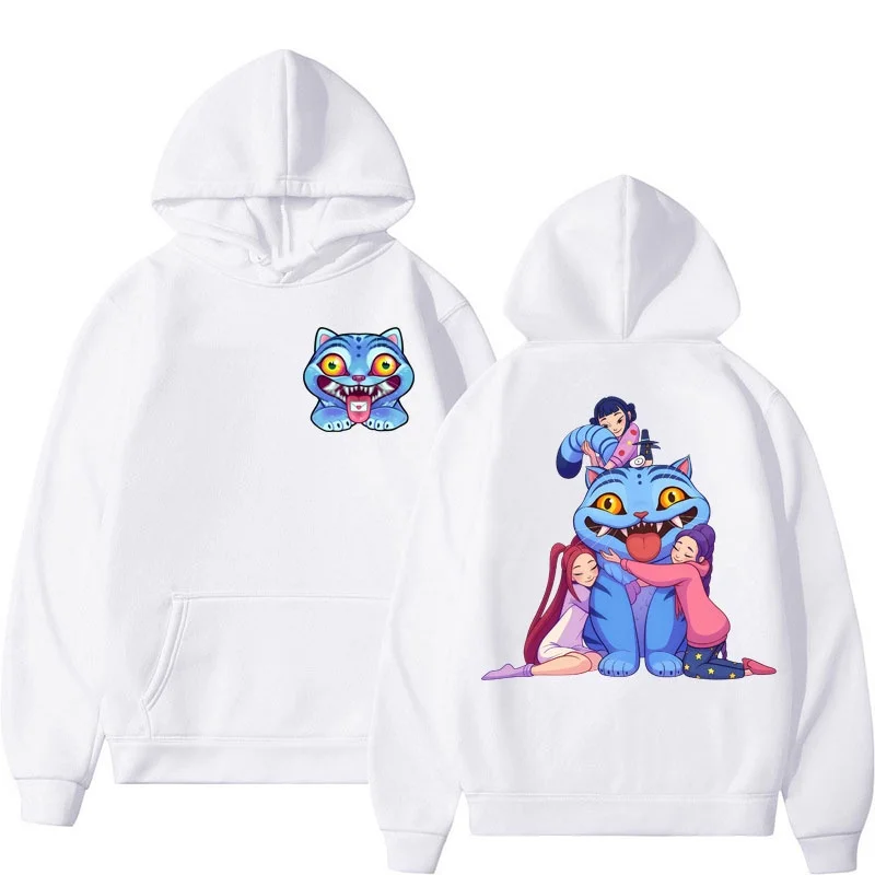 Kawaii KPop Demon Hunter Anime Derpy Tiger Hoodie