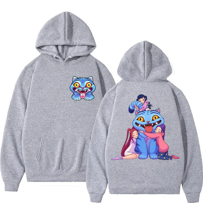 Kawaii KPop Demon Hunter Anime Derpy Tiger Hoodie