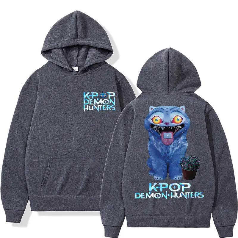 Kawaii Anime KPop Demon Hunters Derpy Tiger Casual Hoodie