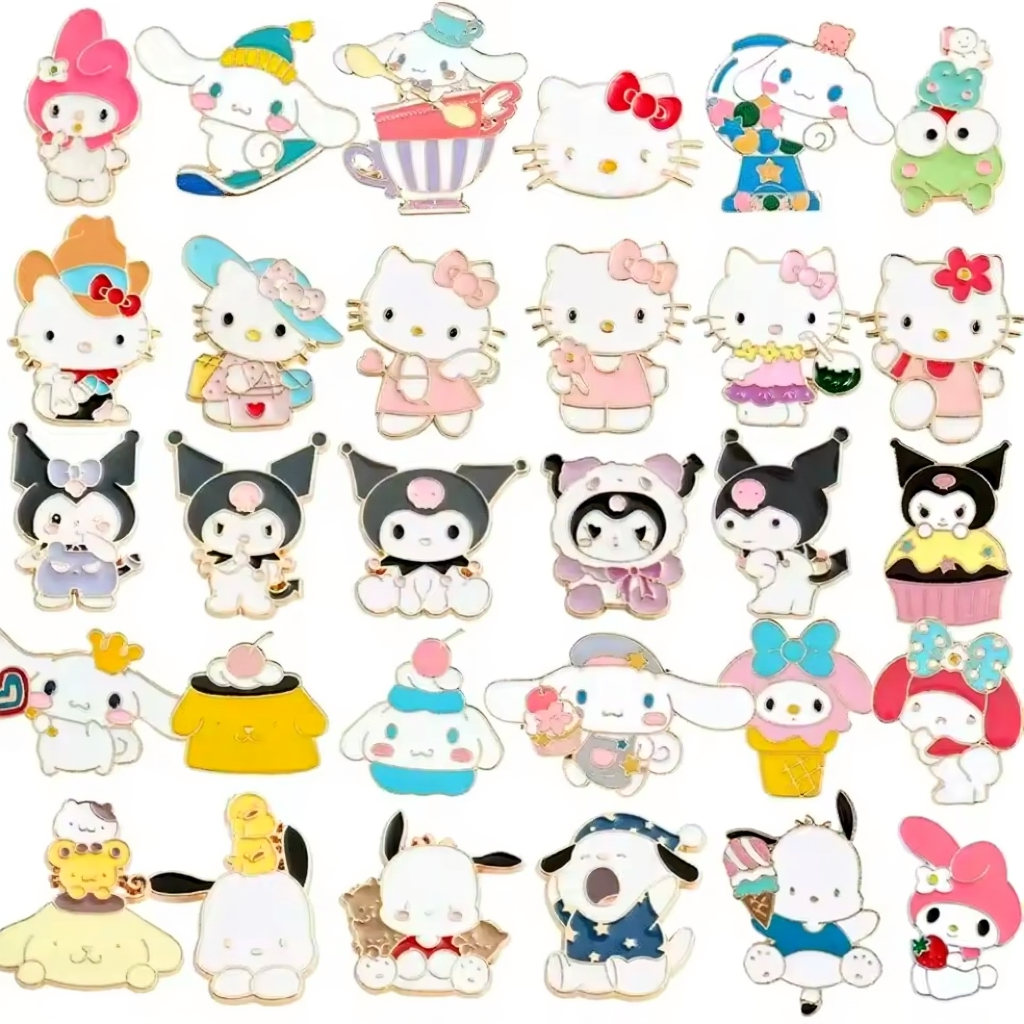 30Pcs Kawaii Sanrio Character Brooch