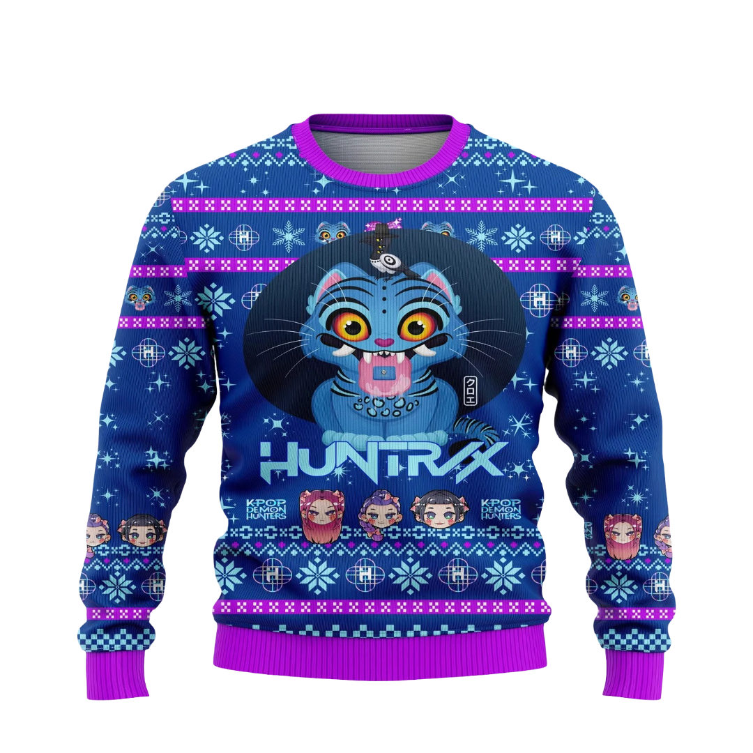 Kawaii KPop Demon Hunters Derpy Tiger Sweater Kawaii KPop Demon Hunters Derpy Tiger Sweater