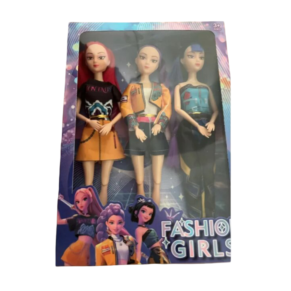 3Pcs Anime Kawaii KPop Demon Hunters Action Figure Toy