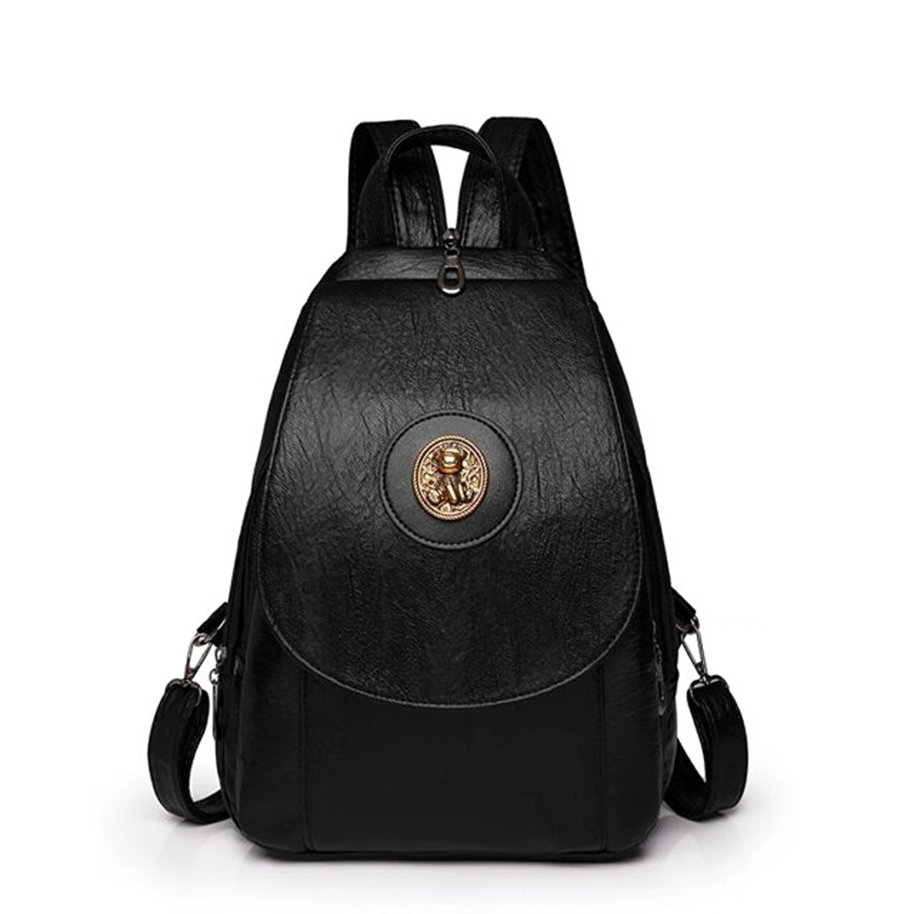 Kawaii Leather Student Backpack