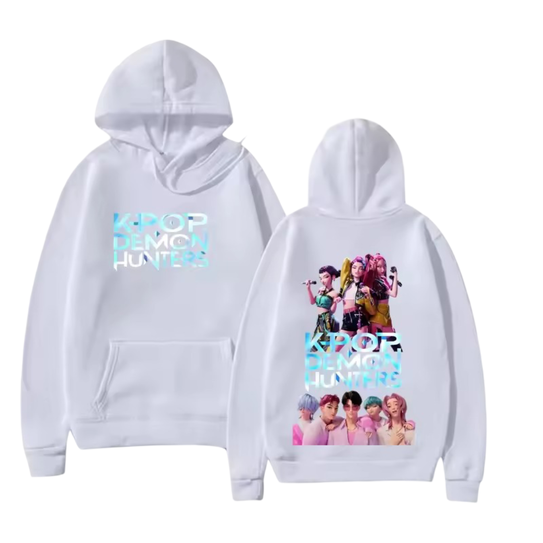 Kawaii KPop Demon Hunter Ployester Hoodie Kawaii KPop Demon Hunter Ployester Hoodie
