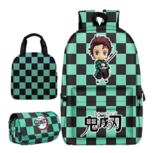 3Pcs/Set Kawaii Anime Demon Slayer Tanjiro Kamado Print Backpack 3Pcs/Set Kawaii Anime Demon Slayer Tanjiro Kamado Print Backpack