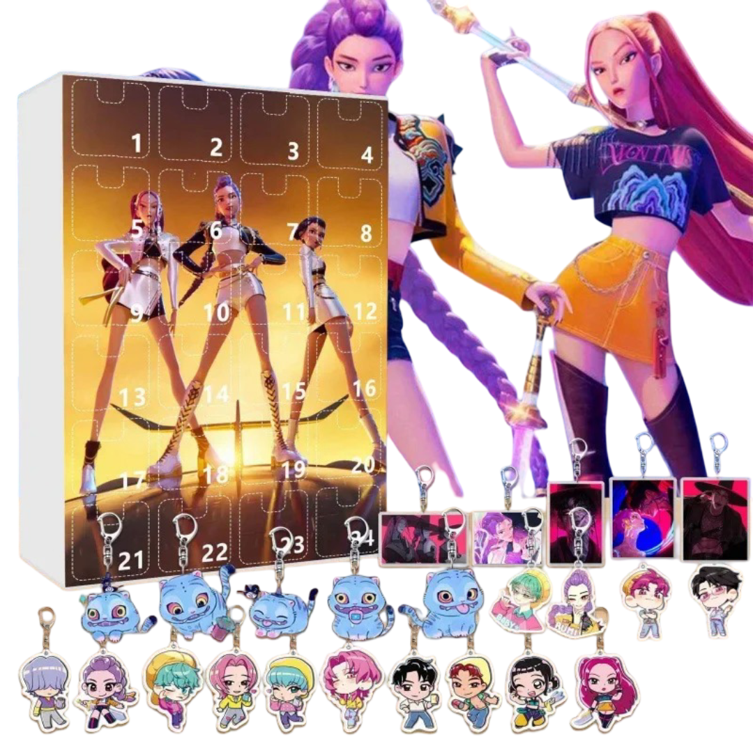 Kawaii KPop Demon Hunters Character Christmas Advent Calendar
