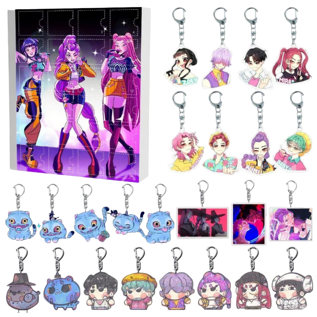Anime Kawaii Christmas KPop Demon Hunters Advent Calendar