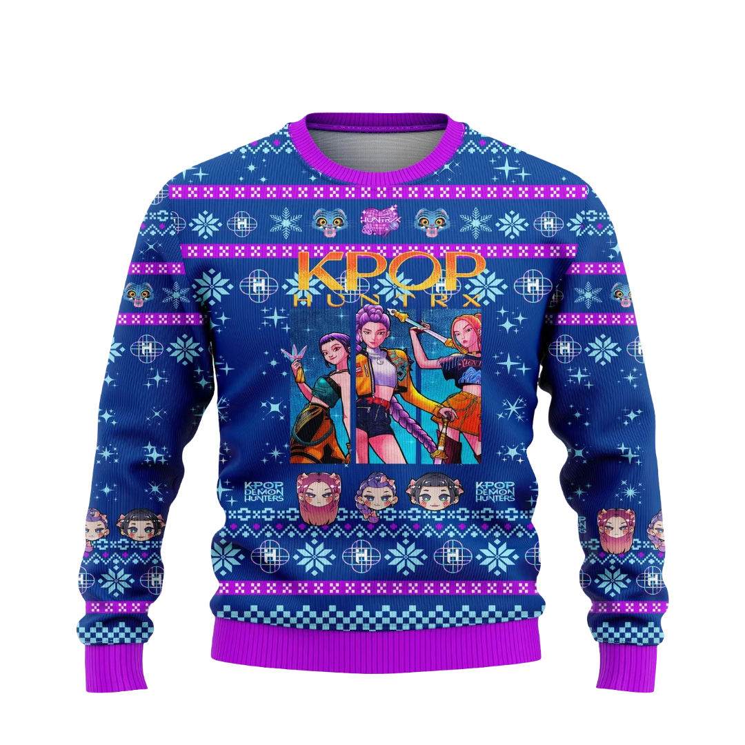 Kawaii Anime KPop Demon Hunters Character Sweater