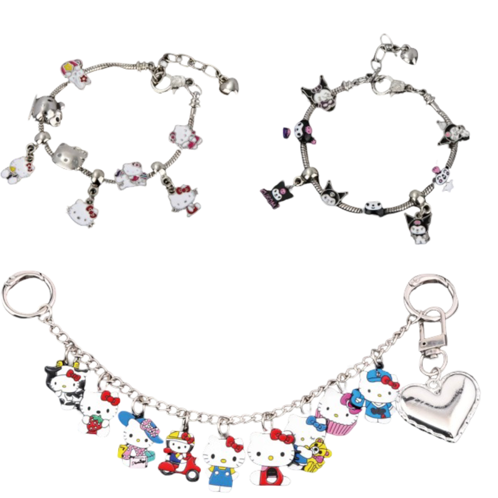 3Pcs Kawaii Anime Sanrio Hello Kitty Bracelet