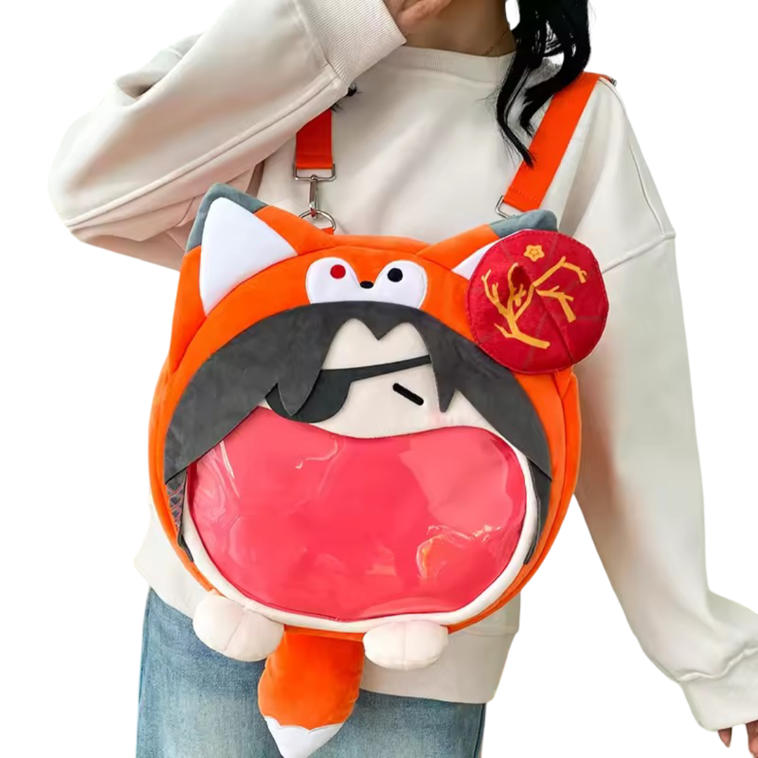 Kawaii Anime Hua Cheng And Fox Plush Backpack
