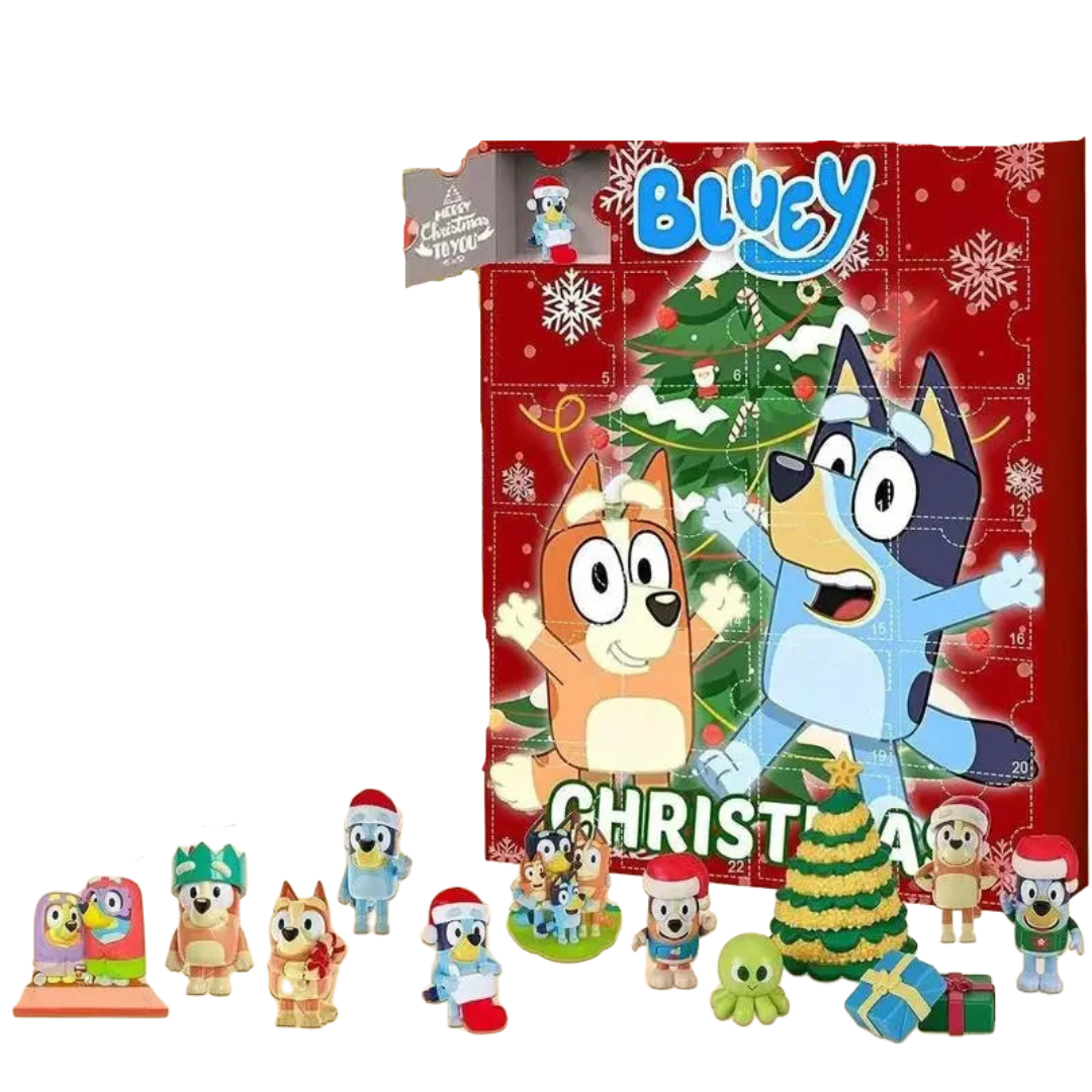 Kawaii Bluey Character Christmas Advent Calendar