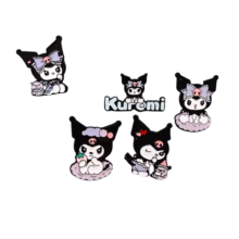 5Pcs/Set Kawaii Sanrio Cartoon Kuromi Brooch 5Pcs/Set Kawaii Sanrio Cartoon Kuromi Brooch