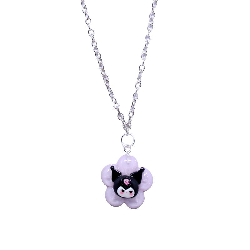 Kawaii Sanrio Kuromi Flower Shape Neck Chain