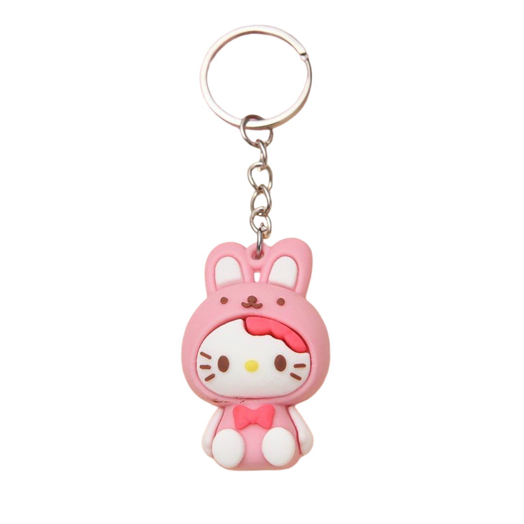 Sanrio Kawaii Hello Kitty Turn Into Bear Keychain