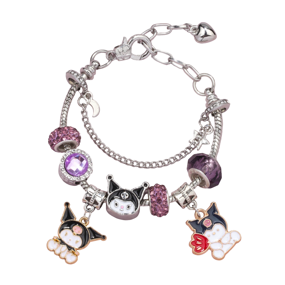 Kawaii Cartoon Kuromi Beaded Bracelet