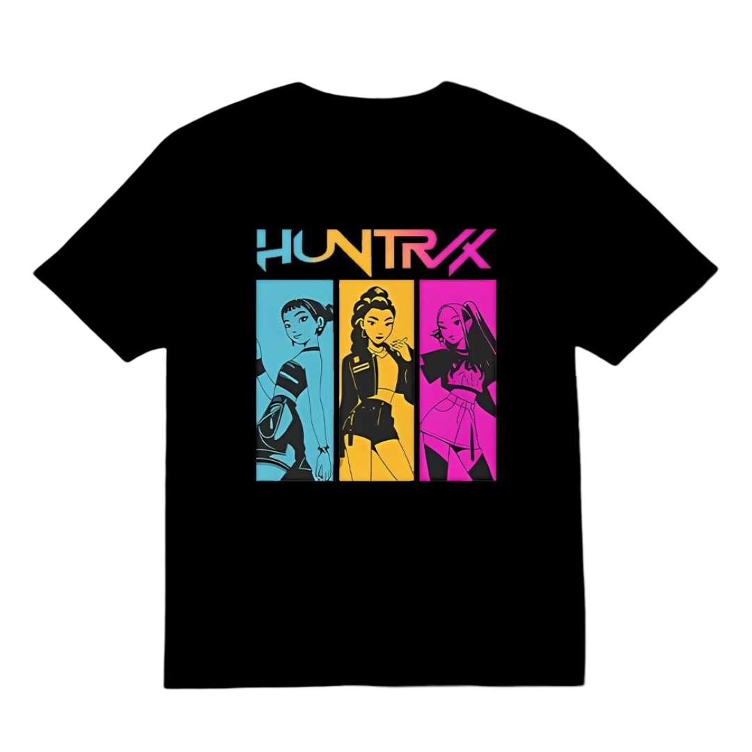 KPop Demon Hunters Kawaii Huntrix Print T-Shirt