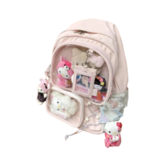Hello Kitty Kawaii Transparent Pocket Backpack Hello Kitty Kawaii Transparent Pocket Backpack