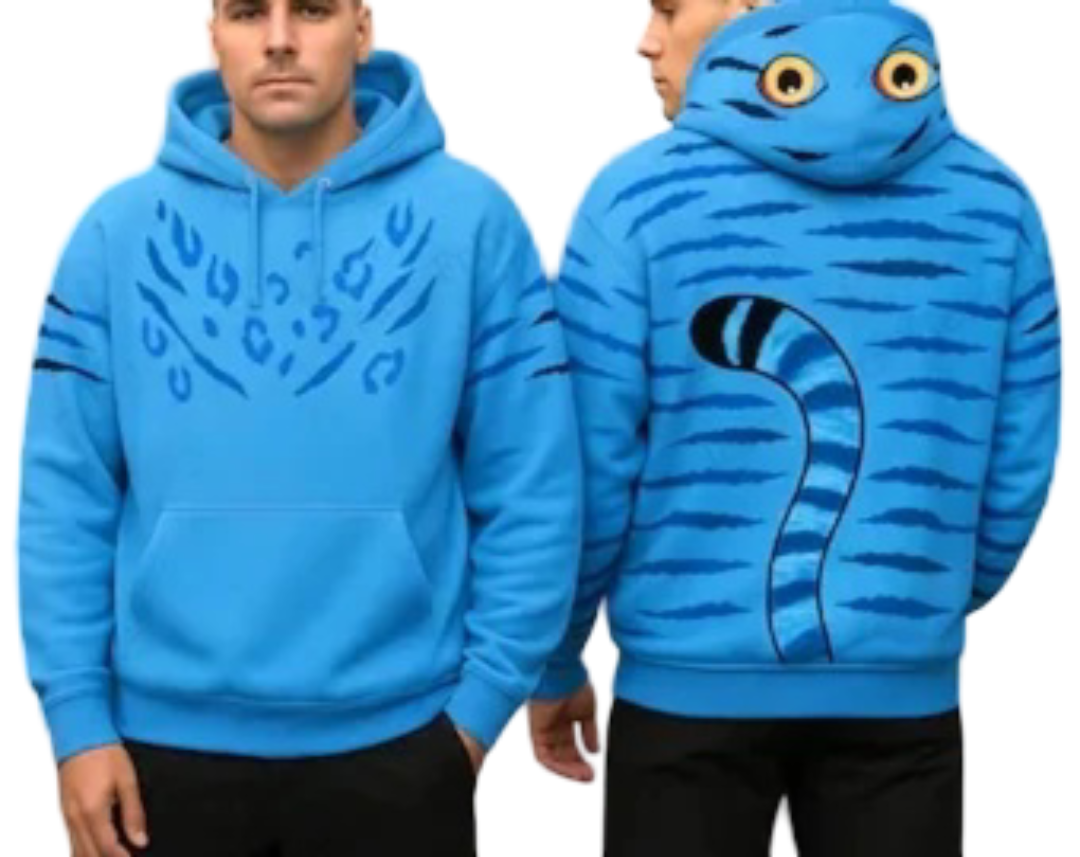 Kawaii KPop Demon Hunters Derpy Tiger Polyester Hoodie