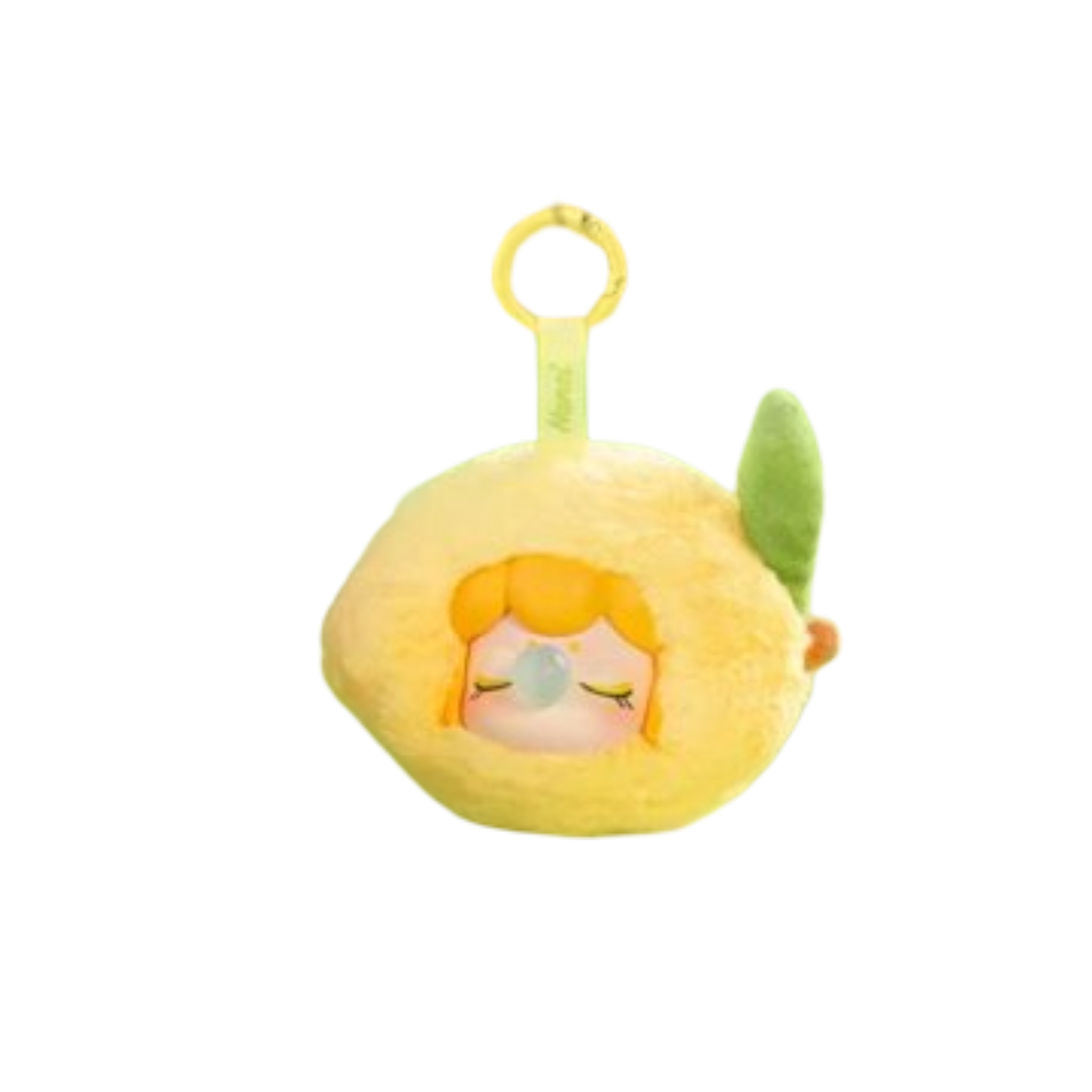 Kawaii Fruit Brain Series Lemon Plush Keychain