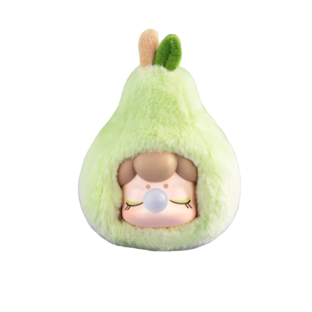 Kawaii Fruit Brain Series Pear Plush Keychain