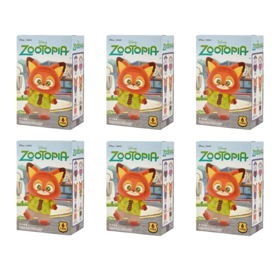 6Pcs Kawaii Cartoon Zootopia Blind Box With Pendant