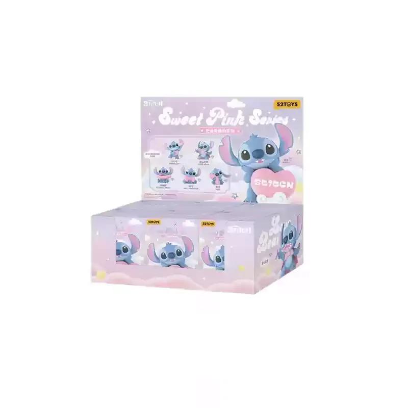 6Pcs Kawaii Stitch Sweet Pink Series Blind Box PVC Toy