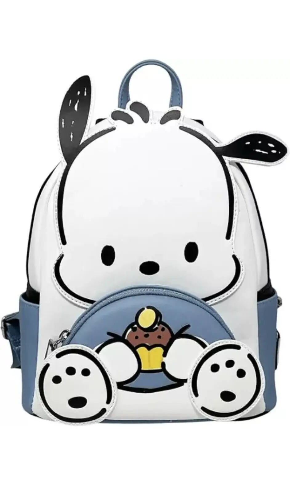 Kawaii Sanrio Pochacco PU Leather School Backpack