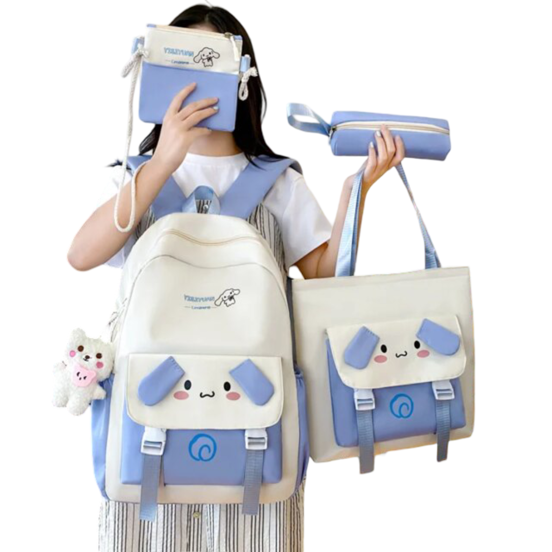4Pcs Kawaii Sanrio Cinnamoroll Backpack