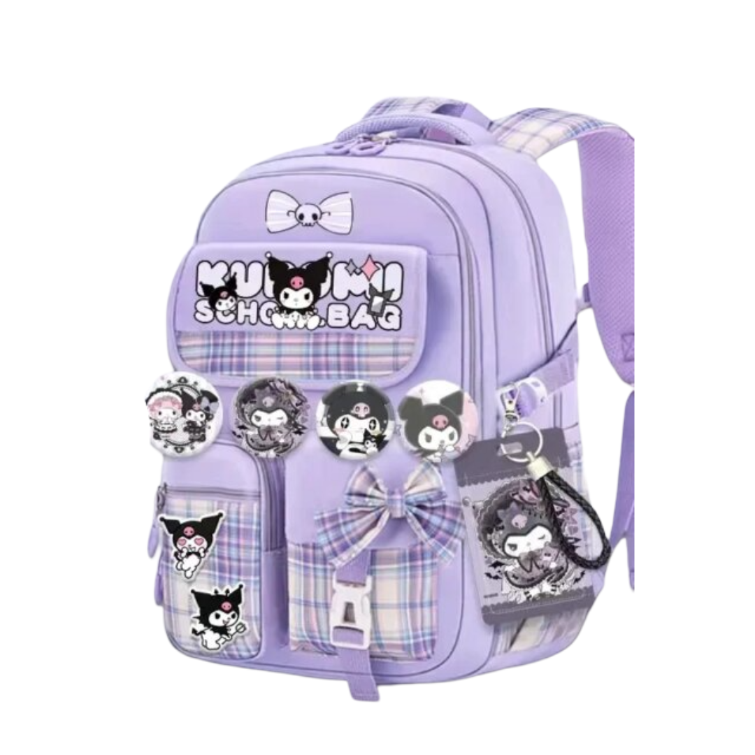 Anime Kawaii Sanrio Kuromi Printed School Backpack