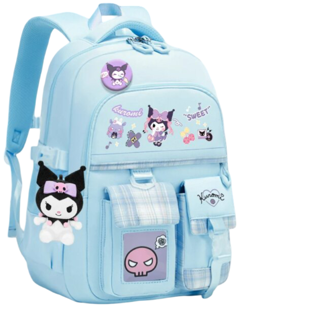 Kawaii Cartoon Sanrio Kuromi Printed Large Capacity Backpack