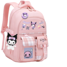 Kawaii Sanrio Cartoon Kuromi Printed Large Capacity Student Backpack Kawaii Sanrio Cartoon Kuromi Printed Large Capacity Student Backpack
