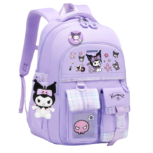 Sanrio Cartoon Kuromi Kawaii Print Large Capacity Schoolbag Sanrio Cartoon Kuromi Kawaii Print Large Capacity Schoolbag