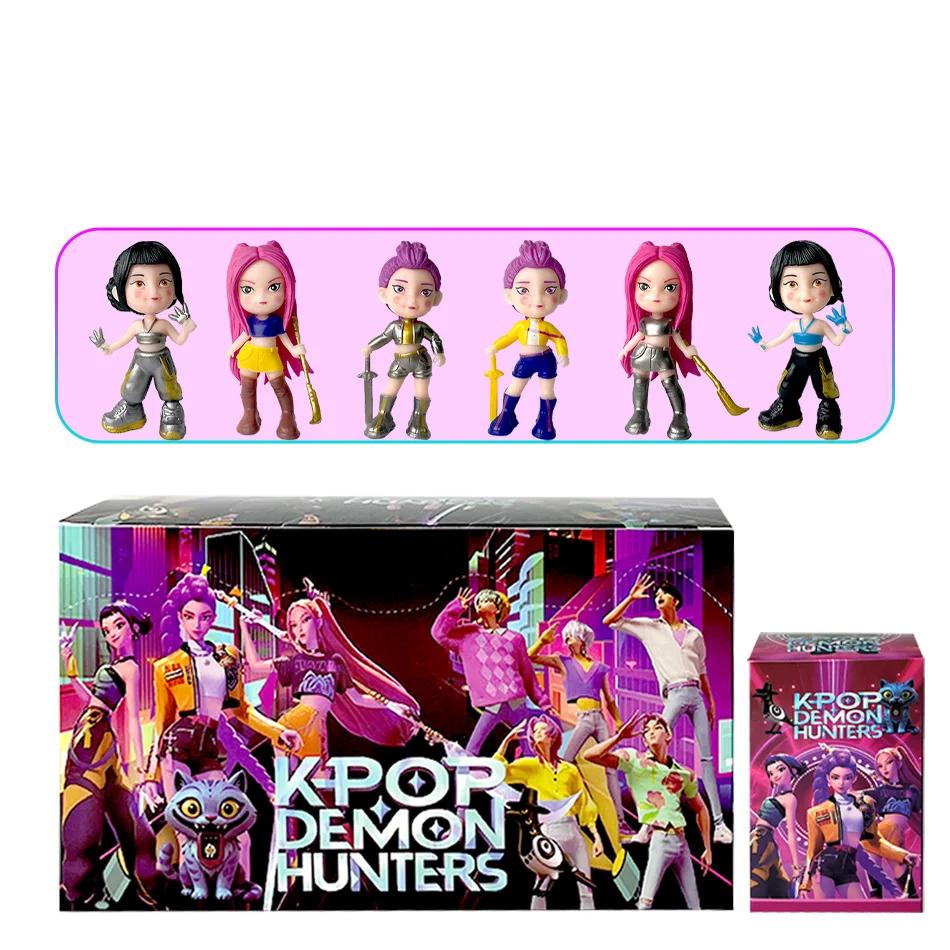 6Pcs Anime KPop Demon Hunters Kawaii Blind Box