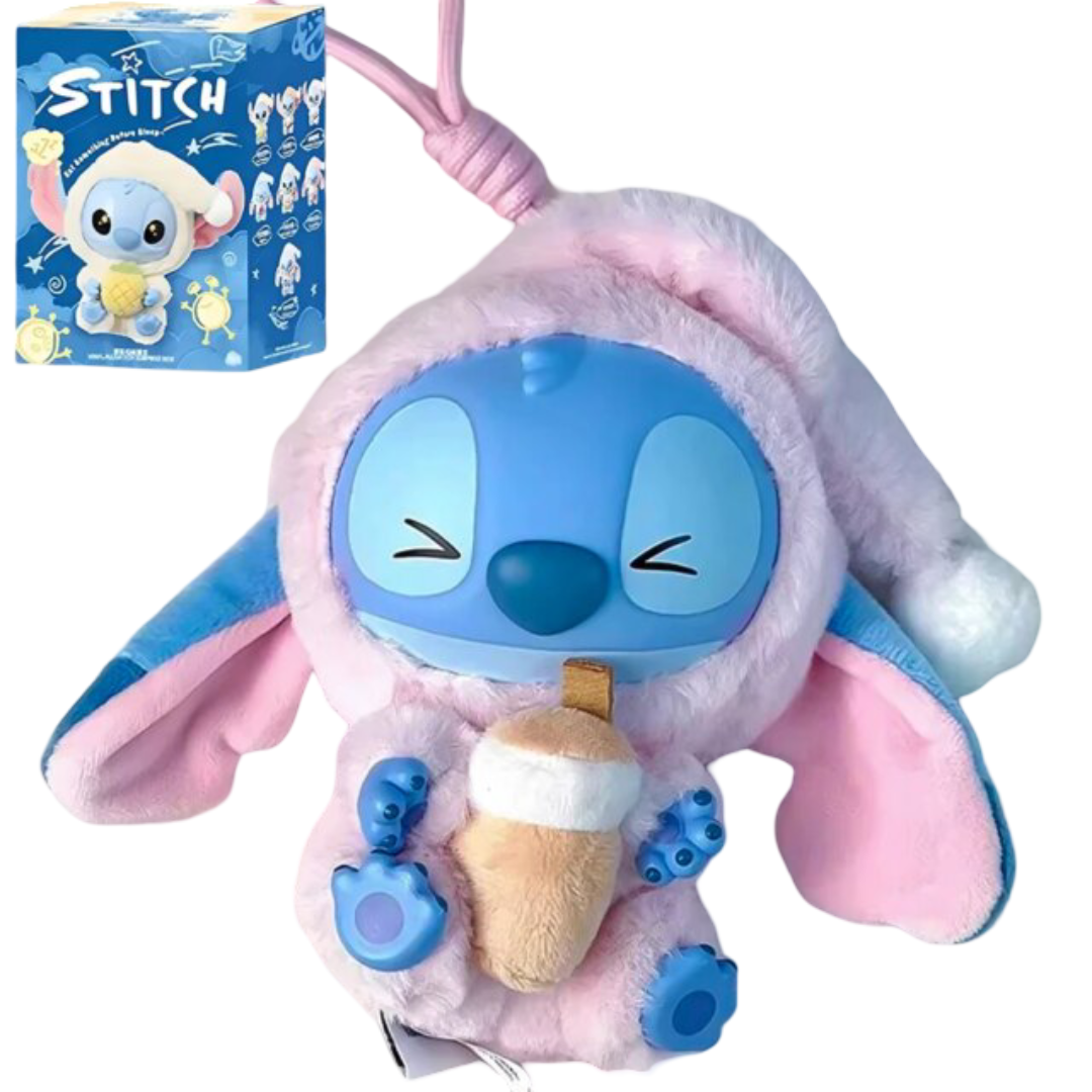Kawaii Stitch Eat Something Before Sleep Series Milk Tea Desire Plush Toy With Blind Box Kawaii Stitch Eat Something Before Sleep Series Milk Tea Desire Plush Toy With Blind Box