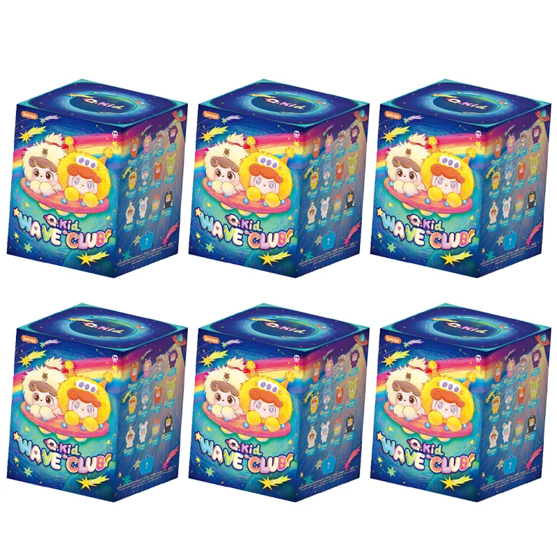 6Pcs Kawaii Q.Kid Wave Club Series Character Toy With Blind Box