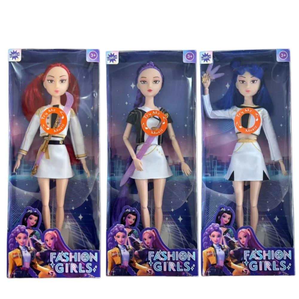 3Pcs/Set Kawaii Anime KPop Demon Hunters Character Music Theme Song Golden Toy