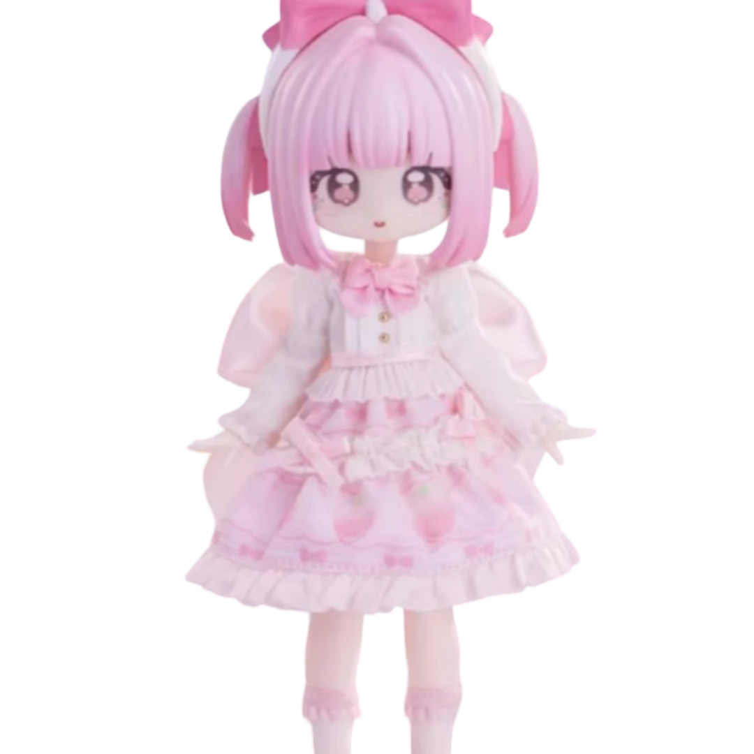 Kawaii Moowooart Sugar 100 Series Berry Macaron Action Figure PVC Toy