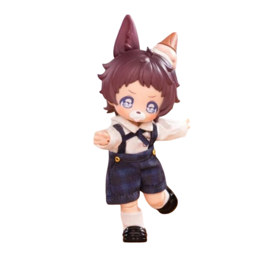 Kawaii Bonnie Sweets Kindergarten Series Wolf Blue PVC Toy
