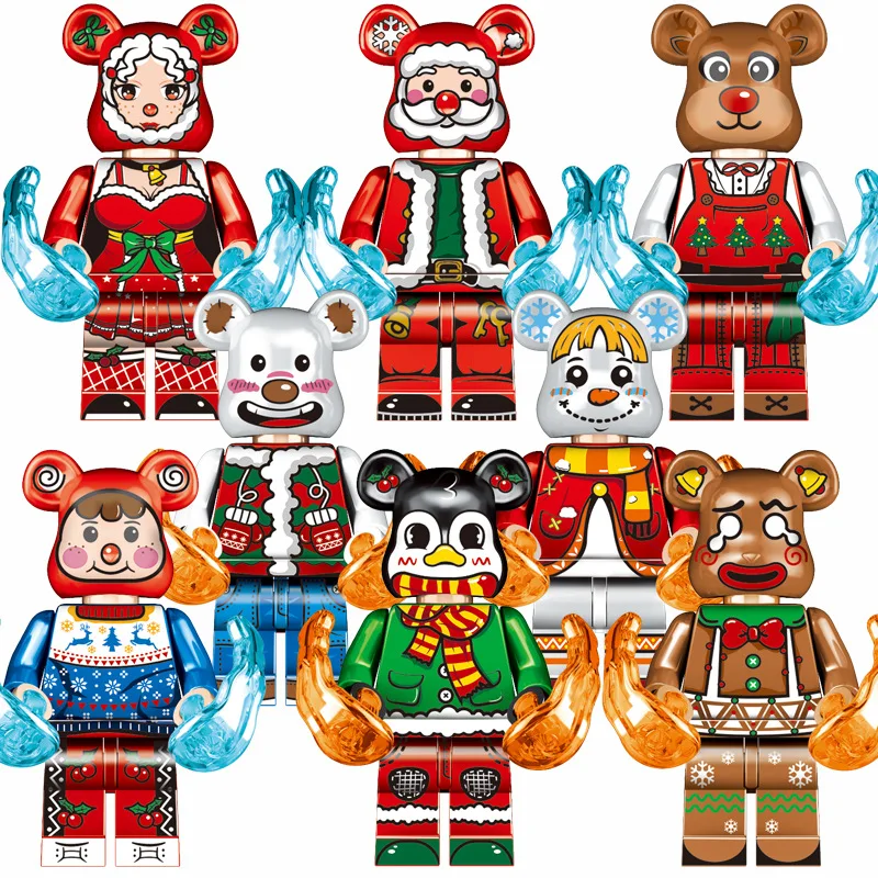 8Pcs Kawaii Christmas Building Block Toy