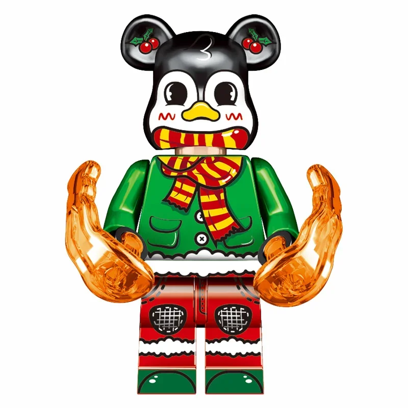 Kawaii Christmas Penguin Building Block Bear Toy