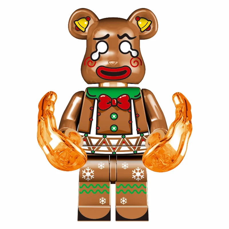 Kawaii Christmas Gingerbread Building Block Bear Toy