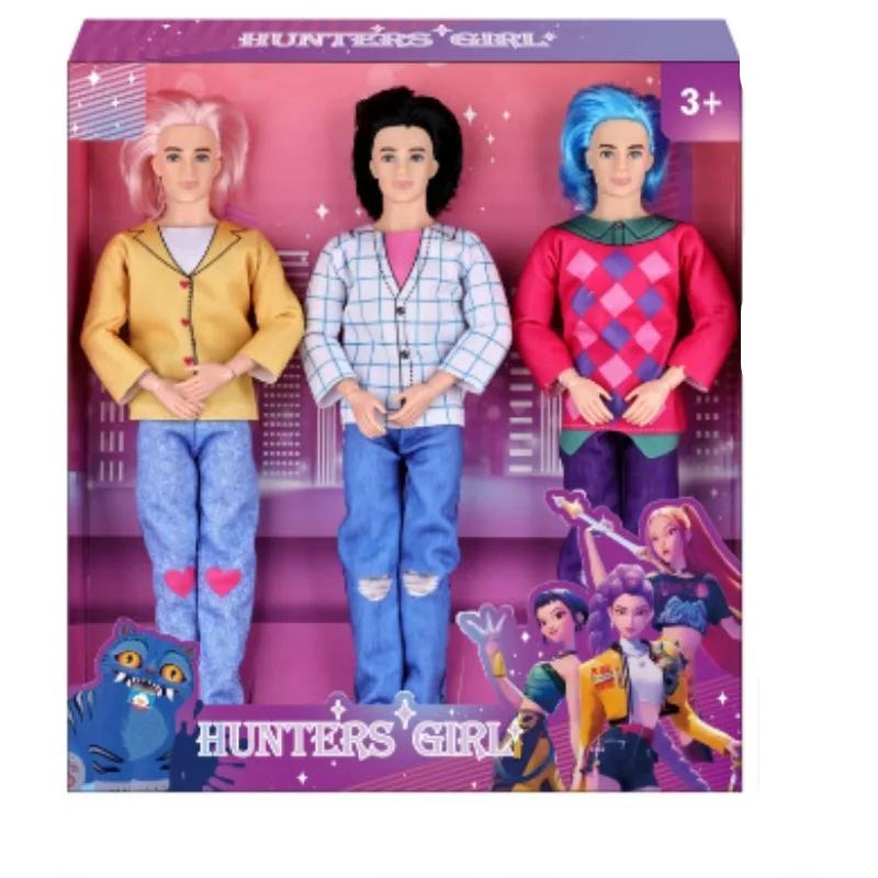 3Pcs Kawaii KPop Demon Hunters Saja Boys Character Toy